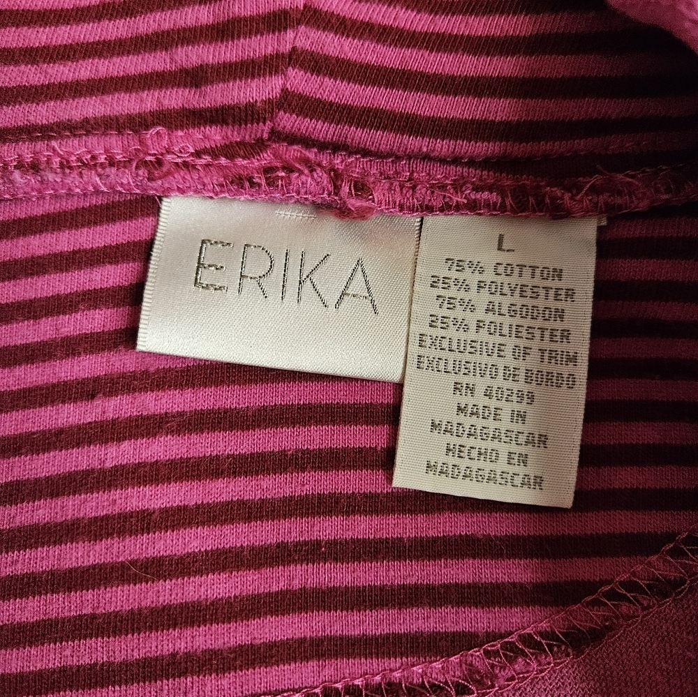 Erika Girls Bright Pink Velour Feel Full Zipper Long Sleeve Hoodie Size Large - Picture 4 of 10
